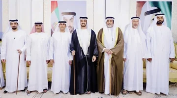 سالم القاسمي وشيوخ الإمارات يحضرون حفل زفاف عيسى المناعي في رأس الخيمة